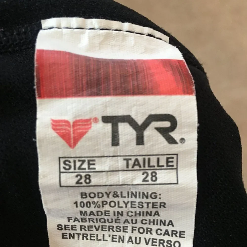 TYR Durafast young girls size 28 multi colored swim suit
